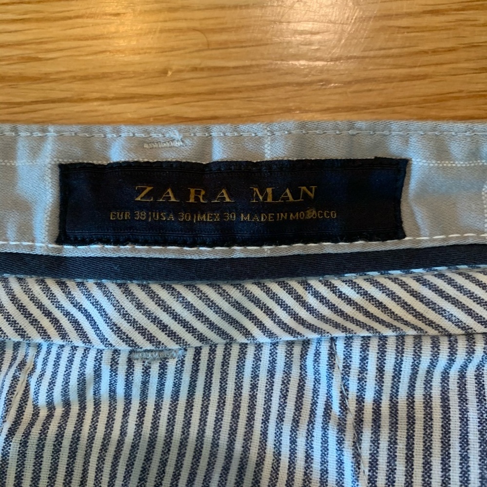 Zara Gray and White Box Check Chinos - Picture 2 of 4
